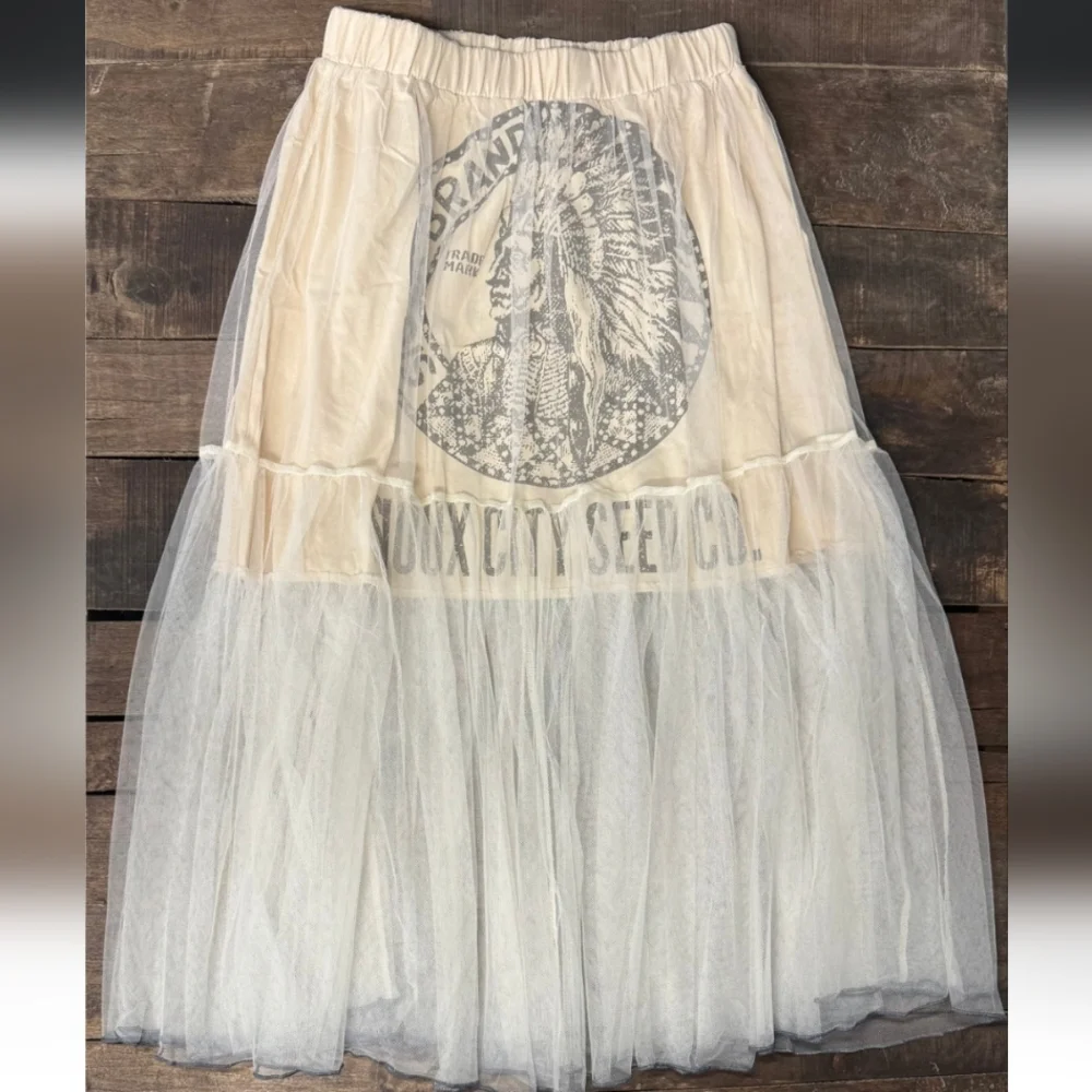 ✨1 LEFT GRAB IT✨💎NEW Jaded Gypsy Sioux City Skirt Layered Tulle Maxi Skirt - Picture 1 of 2